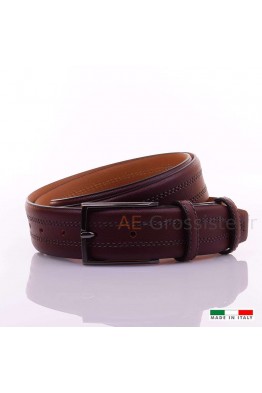 F031/35 CEINTURE EN CUIR Italienne - Prune