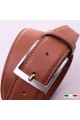 NOS020/35 CEINTURE EN CUIR Italienne - Cognac