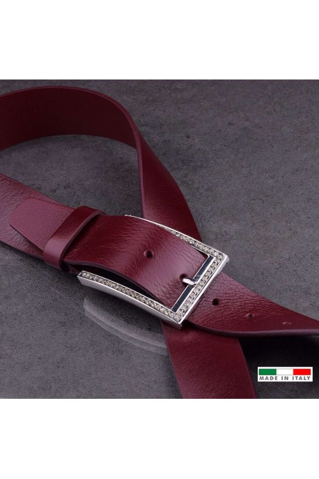 14815/4 Leather belt - Dark brown