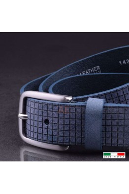 14302/30 Leather belt blue