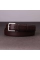 233 Dark Brown Leather Belt : Taille : : Taille 32 / 85cm