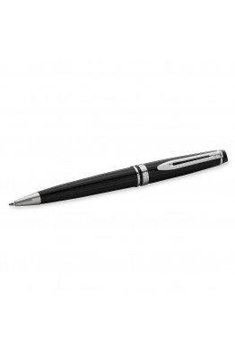 201645 Waterman ballpoint pen black lacquered chrome attributes + case