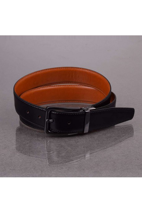 J072 CEINTURE REVERSIBLE EN CUIR ITALIENNE