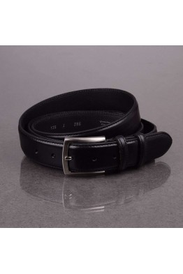 J286 extra long italian black leather belt 