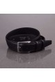 J287 extra long italian black leather belt : Taille : :Taille 44 / 115cm