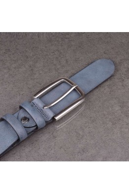 J056 CEINTURE EN CUIR ITALIENNE BLEU