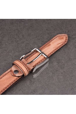 J034 CEINTURE EN CUIR ITALIENNE COGNAC