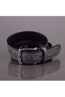 italian J034 black leather belt 