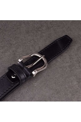 italian NOS013 black leather belt 