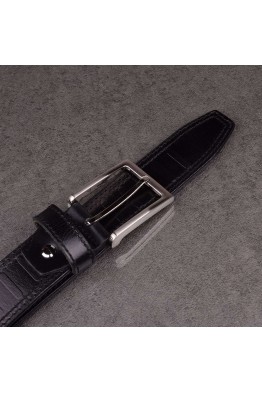 J092 CEINTURE EN CUIR ITALIENNE NOIR
