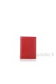 Porte-carte cuir Fancil FA205 : Couleur:Rouge