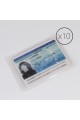 PL003 Set of 10 ID card protection : colour:Transparent