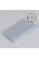 PL004 paquet de 10 étui plastique pour cartes : couleur:Transparent