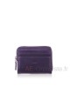 Leather purse cuir FA216 : Color:Purple