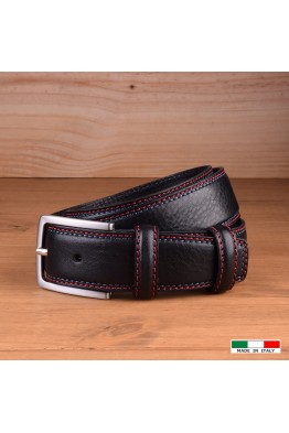 A1549 CEINTURE EN CUIR Italienne - Noir