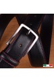 A1549 CEINTURE EN CUIR Italienne - Noir