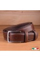 NOS003/35 CEINTURE EN CUIR PLEINE FLEUR - Noir