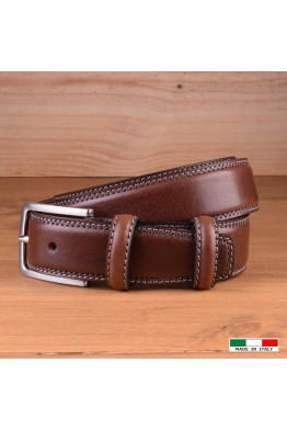 A1549 CEINTURE EN CUIR Italienne - Marron