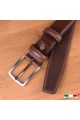 NOS003/35 CEINTURE EN CUIR PLEINE FLEUR - Noir