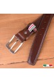 NOS003/35 CEINTURE EN CUIR PLEINE FLEUR - Noir