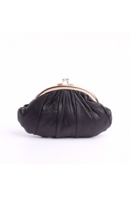 Leather clasp coin purse - 1028