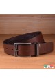 A1517 CEINTURE EN CUIR Italienne - Marron