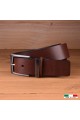 NOS003/35 CEINTURE EN CUIR PLEINE FLEUR - Noir