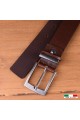 NOS003/35 CEINTURE EN CUIR PLEINE FLEUR - Noir