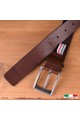 A1517 CEINTURE EN CUIR Italienne - Marron