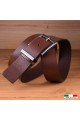 A1517 CEINTURE EN CUIR Italienne - Marron