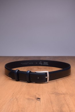 NOS004/35 Leather Belt - Navy