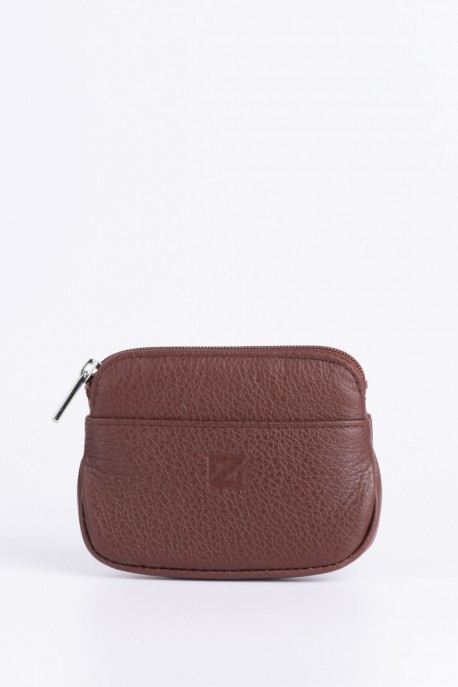 ZEVENTO ZE-2122 Leather coins purse : colour:Chocolat