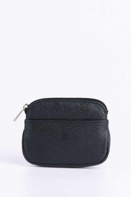 ZEVENTO ZE-2122 Leather coins purse : colour:Black