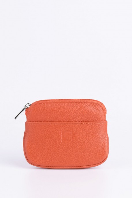 ZEVENTO ZE-2122 Leather coins purse : colour:Orange