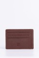 ZEVENTO ZE-2120 Leather card holder : Color:Chocolat
