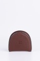 ZEVENTO ZE-2119 Porte-monnaie cuvette en cuir de vachette : Couleur:Chocolat