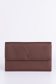 ZEVENTO ZE-2126 Big Leather wallet : Color:Chocolat