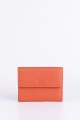 ZEVENTO ZE-2129 Porte-monnaie en cuir de vachette : couleur:Orange