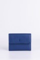 ZEVENTO ZE-2129 Porte-monnaie en cuir de vachette : Couleur:Bleu