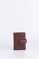 ZEVENTO ZE-2124 Leather card holder : Color:Chocolat