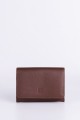 ZEVENTO ZE-2128 Porte-monnaie en cuir de vachette : couleur:Chocolat