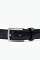 ZE-010-30 Leather Belt - Black : Color:Black, Taille : : Taille 34 / 90cm