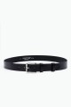 ZE-013-35 Leather Belt - Black : Color:Black, Taille : : Taille 34 / 90cm