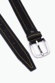 ZE-014-35 Leather Belt - Black