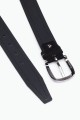 ZE-014-35 Leather Belt - Black