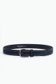ZE-014-35 Leather Belt - Navy : Color:Marine, Taille : :Taille 40 / 105cm
