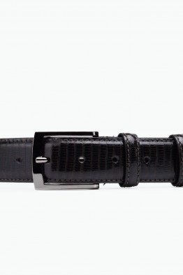 ZE-016-35 Ceinture cuir de vachette ZEVENTO - Marron foncé