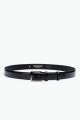 ZE-016-35 Leather Belt - Black : Color:Black, Taille : :Taille 42 / 110cm
