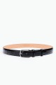 ZE-015-35 Leather Belt - Black : Color:Black, Taille : :Taille 42 / 110cm