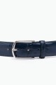ZE-015-35 Leather Belt - Navy